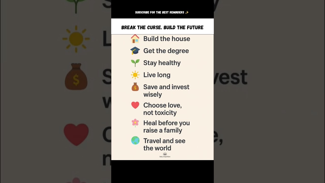 Break the Curse – Build a Better Future 