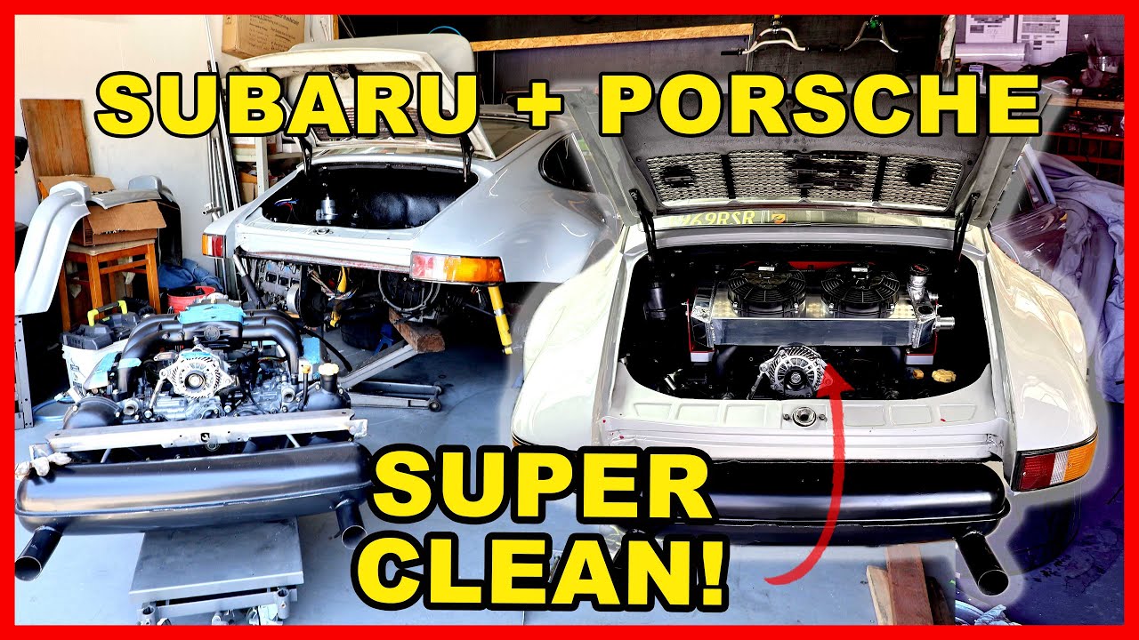 Subaru Flat 6 SUPER CLEAN Install Into Vintage Porsche 911 | Grey Ghost Subie Swap Ep. 7