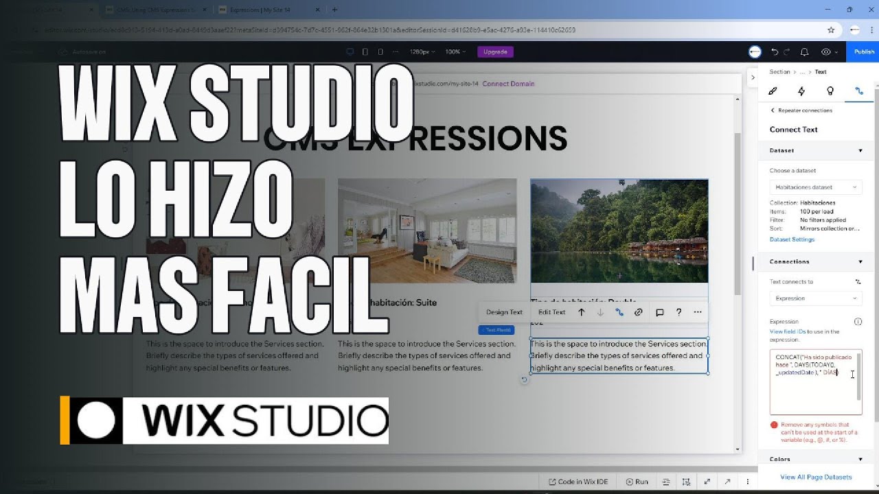 CMS EXPRESSIONS | ASÍ SE CONCATENAN CAMPOS EN WIX ¡SIN CODIGO!