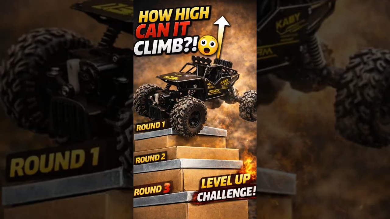💪 Monster Truck Power Challenge! | Can It Climb Higher Each Time? 😳 