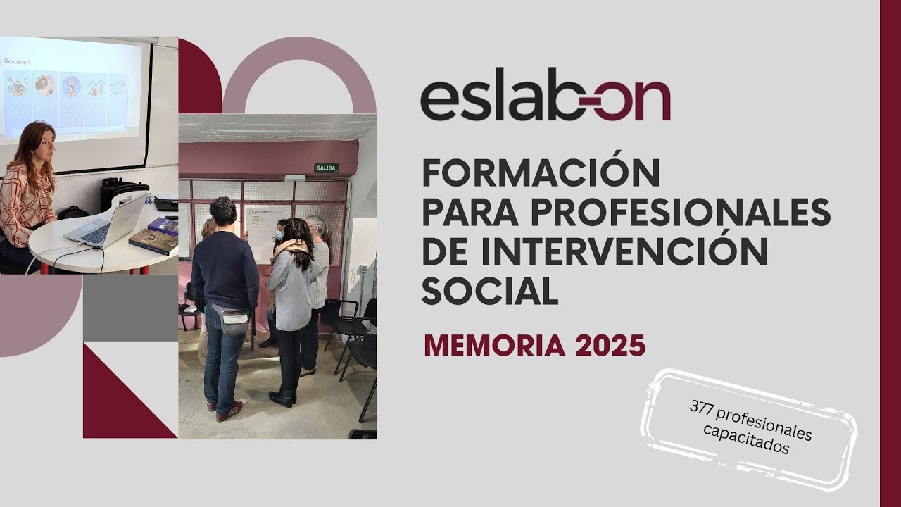 Memoria de actividades formativas a profesionales de la intervención social del año 2025 de Eslabón.