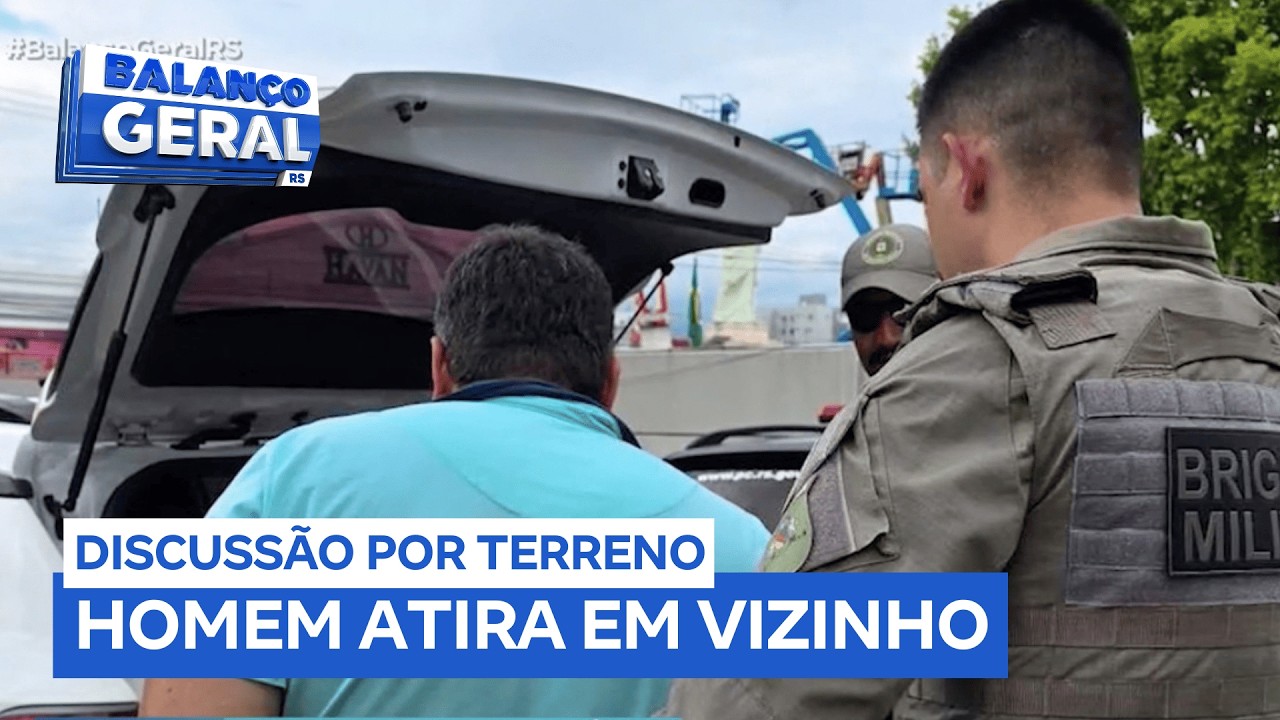 Homem é preso suspeito de atirar contra vizinho durante uma briga sobre a venda de um terreno