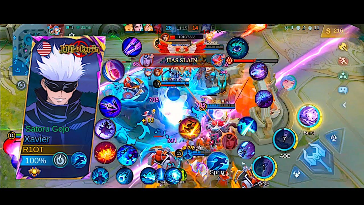 Satoru Gojo Montage #26/Xavier Montage/Xavier Gameplay Mobile Legends Bang Bang