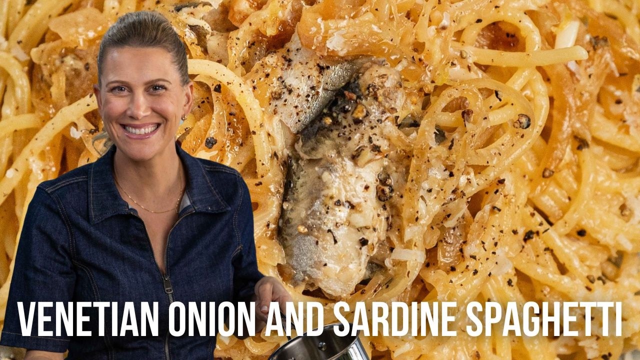 Venetian Onion and Sardine Spaghetti