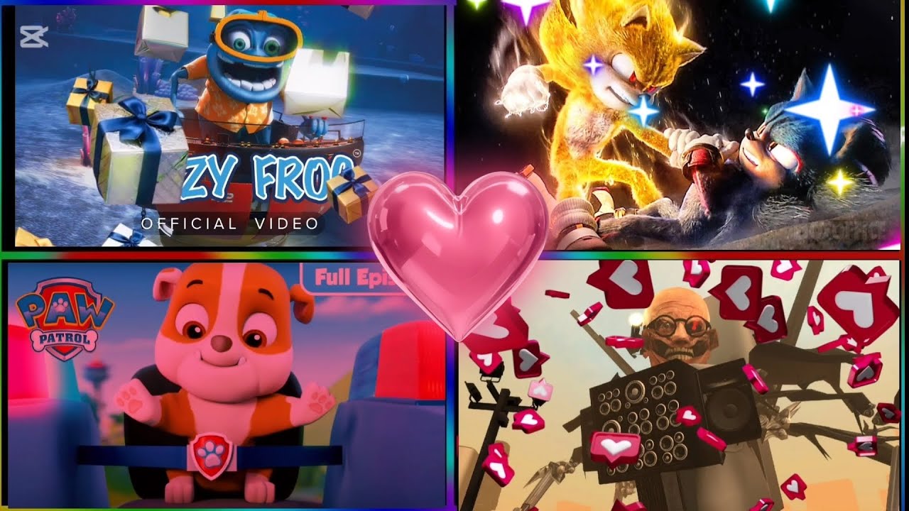 PAW Patrol 🐶 🚓 🆚 Crazy Frog 🐸 🆚 Sonic 🦔 🆚 Skibidi Toilet 🚽🧻
