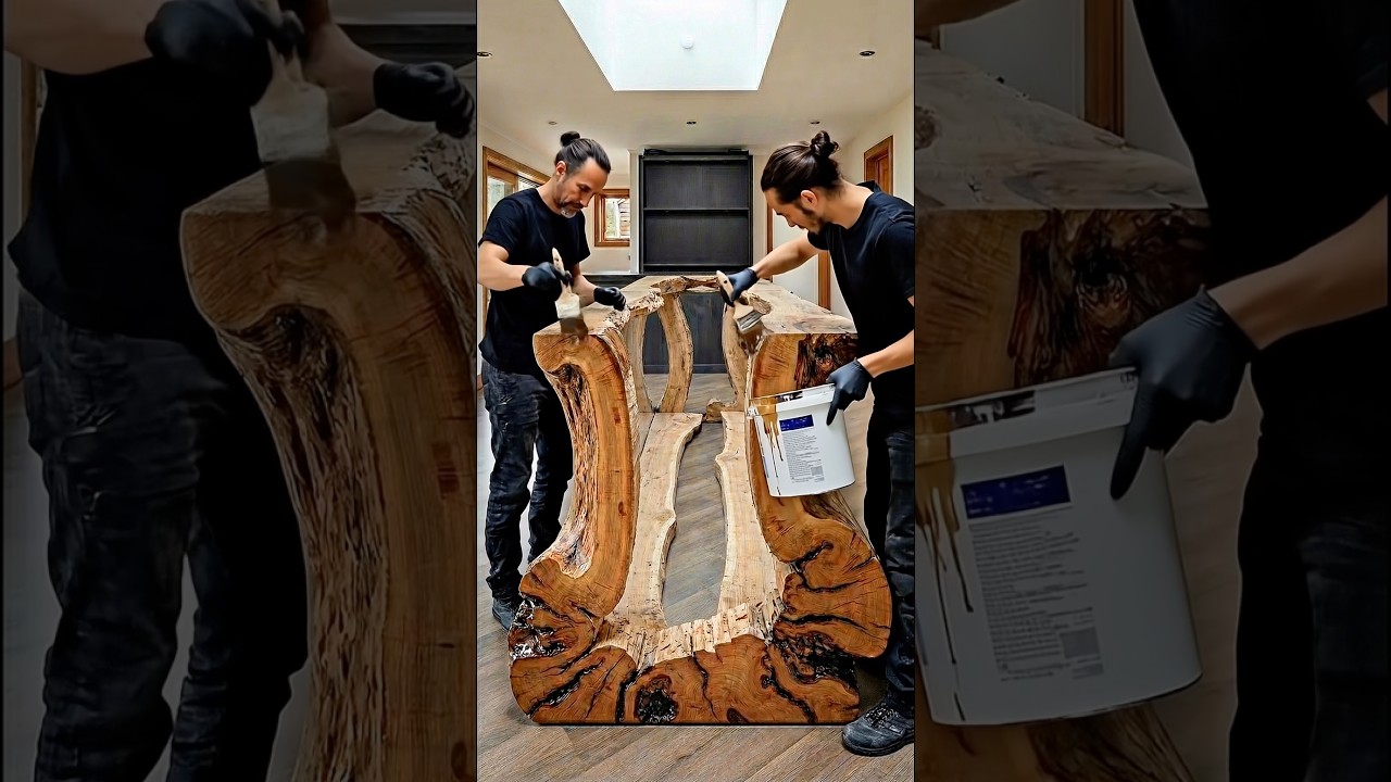 Turning an ordinary log into an extraordinary table.