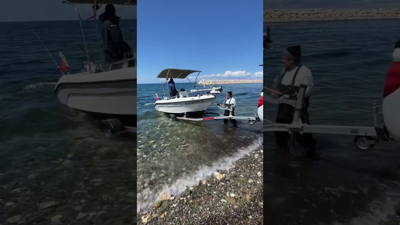 Tekneyi römorka 1dk da nasıl aldık.  Balık avı sonrası Tekneyi Römorka alıyoruz. Karaburun