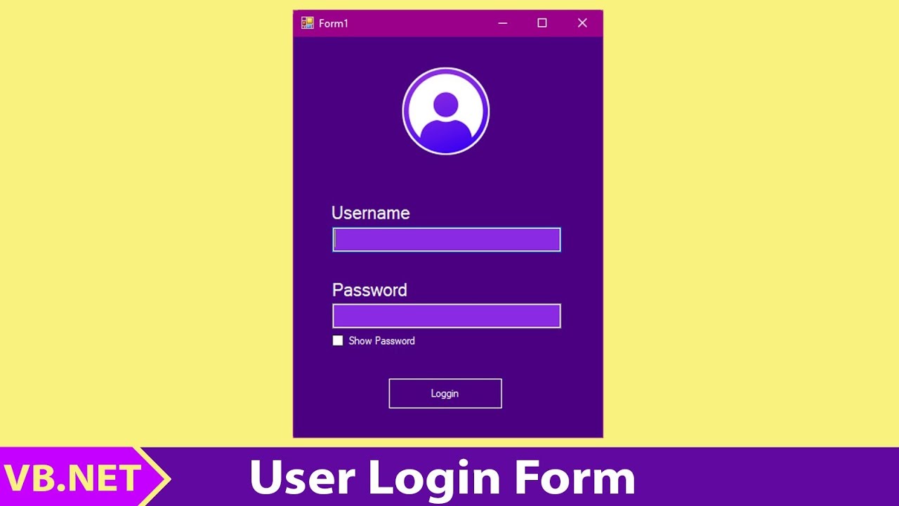 How to Create a Login form in VB.NET || Without database || 2021. In Tamil.