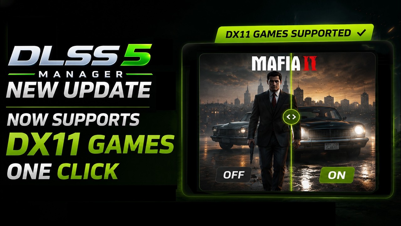 How to Install DLSS 5  in DirectX11 Games One Click with DLSS5 MANAGER 👌