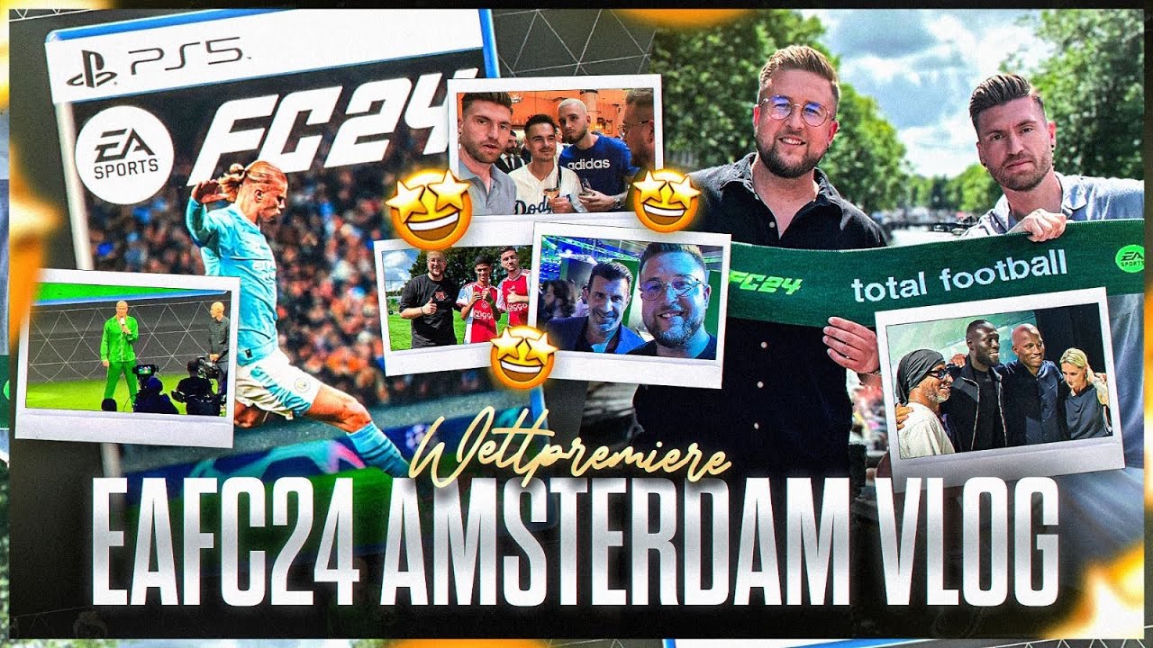 Wir waren auf der EA FC24 WELTPREMIERE in AMSTERDAM 😍😱 XXL VLOG