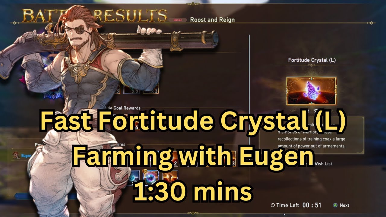 Fastest Way to Farm Fortitude Crystal (L) Using Eugen【Granblue Fantasy Relink】