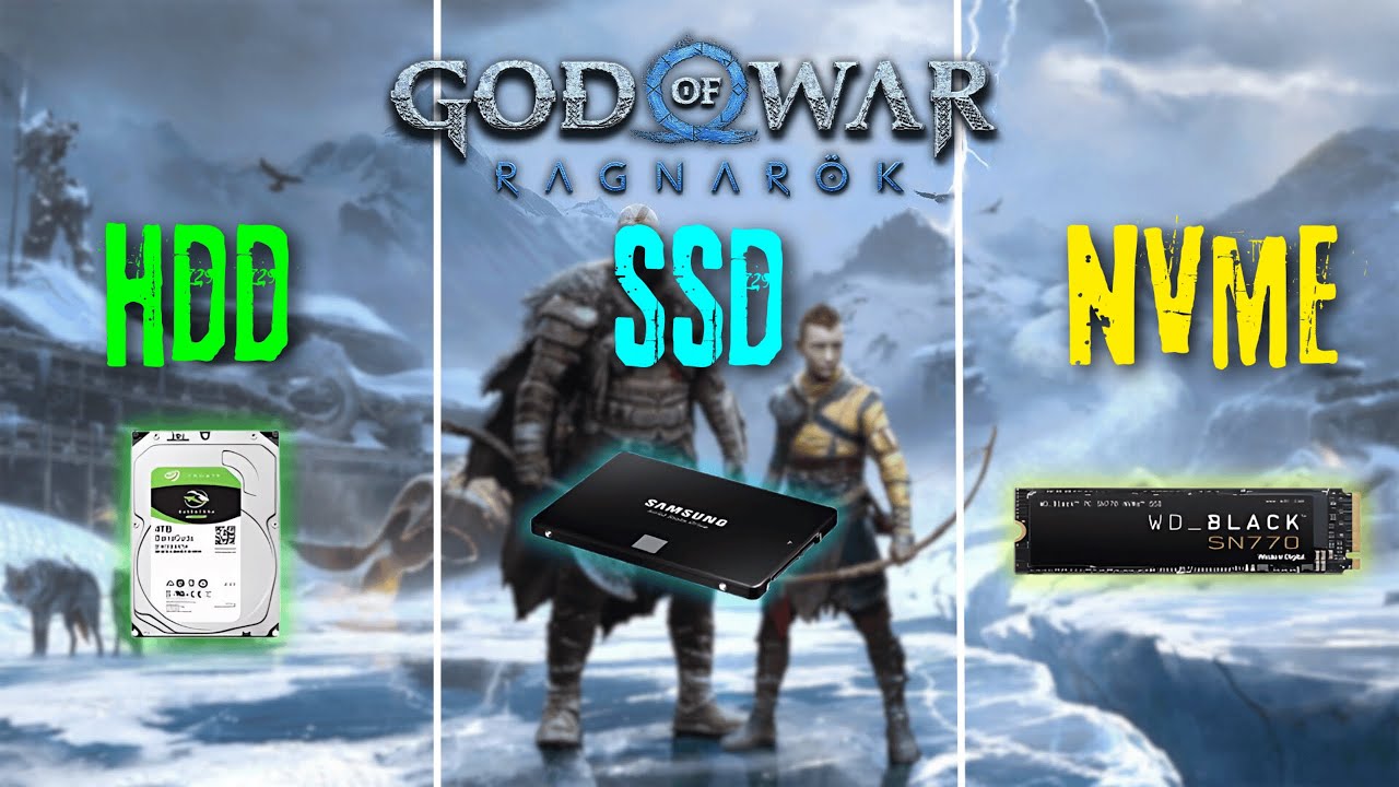 HDD vs SSD vs M.2 NVMe - God of War Ragnarok - SSD Required?
