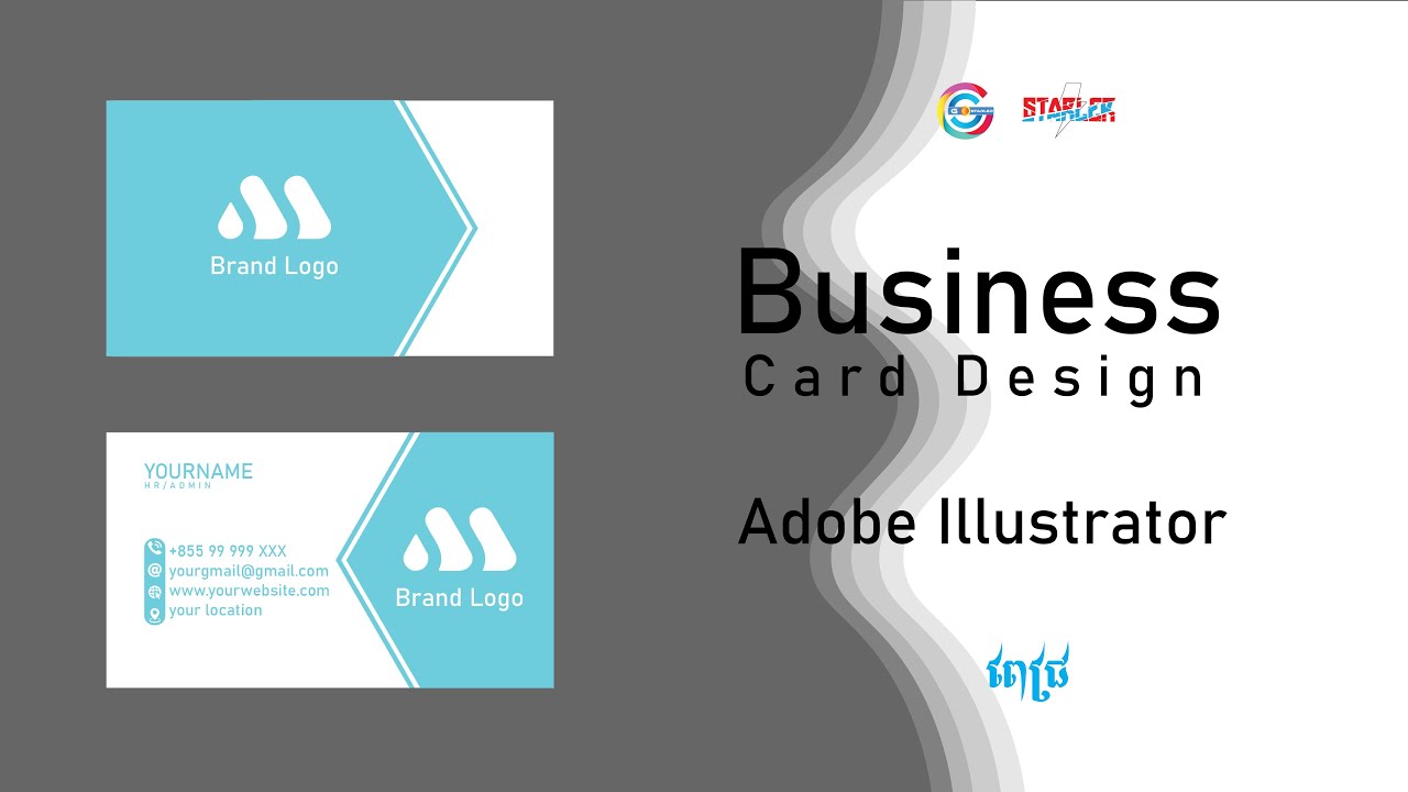 Design Business card in Adobe Illustrator | Professional Business card
