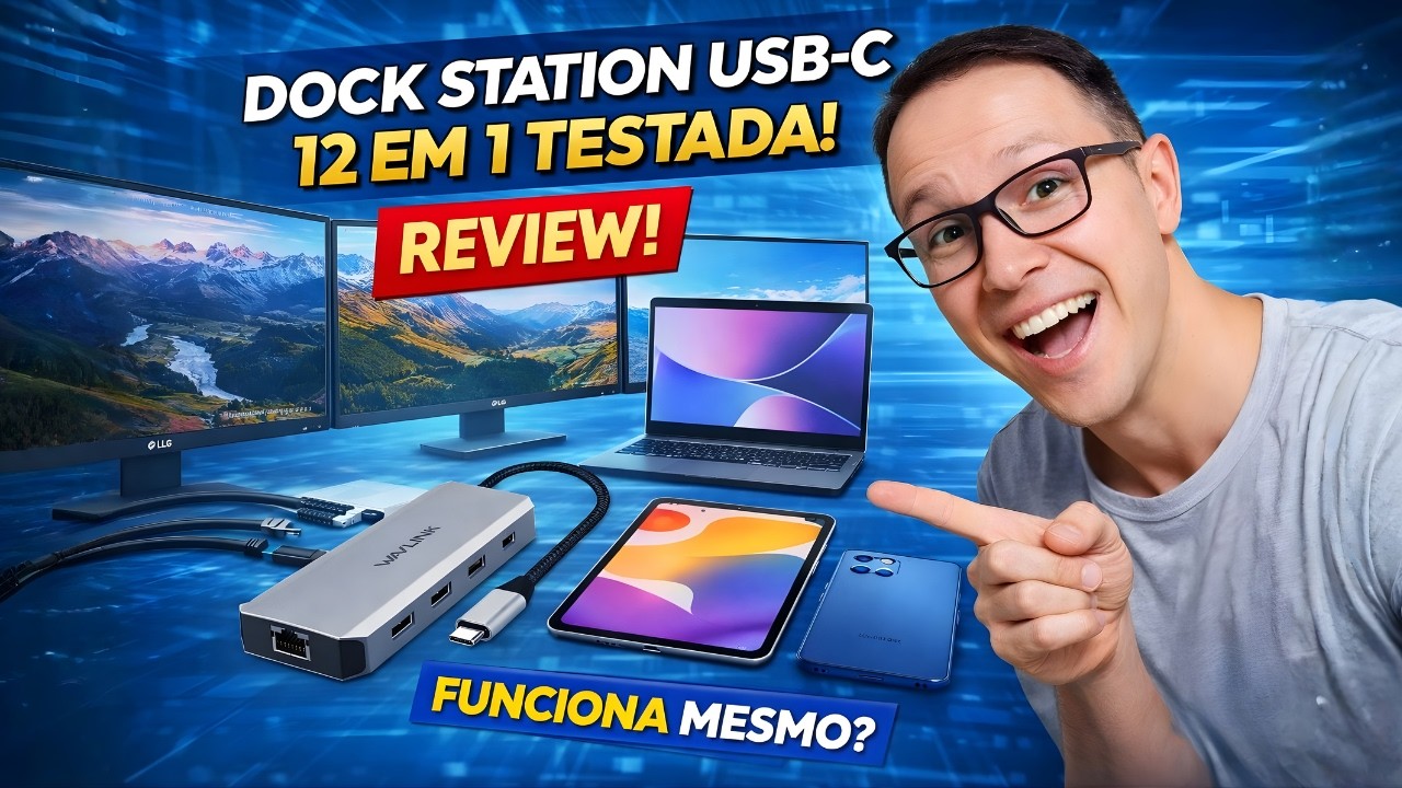 Hub USB-C Resolve Tudo? Testei com Notebook, iPad e Celular em 3 Monitores! | Wavlink WL-UMD303
