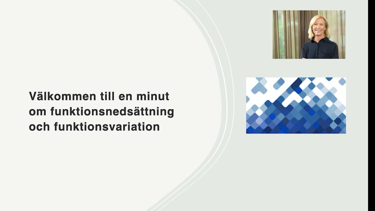 En minut om - Funktionsnedsättning och funktionsvariation