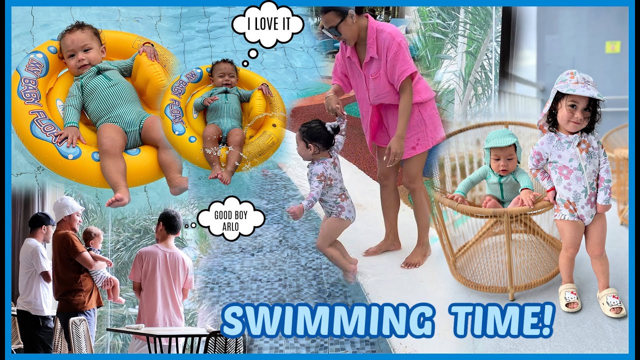 FIRST TIME NILA MAG SWIMMING SA PINAS! NAG ENJOY ANG MGA BATA! ❤️ | rhazevlogs