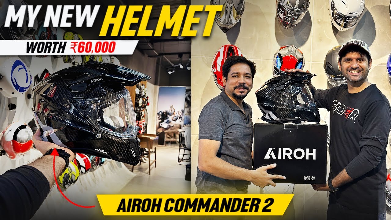 My New Helmet Worth ₹60000 ❤️ Airoh Commander 2 