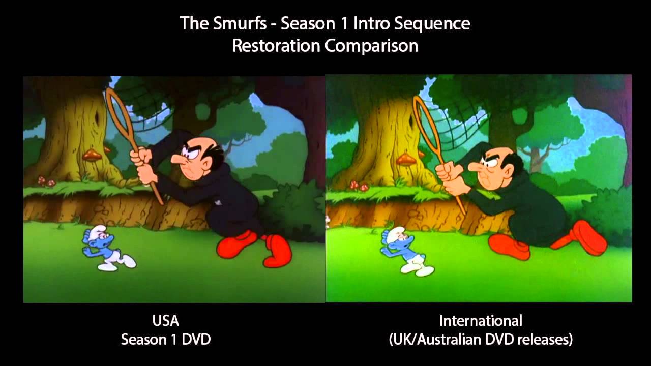 The Smurfs - Season 1 Intro Sequence (Restoration Comparison)