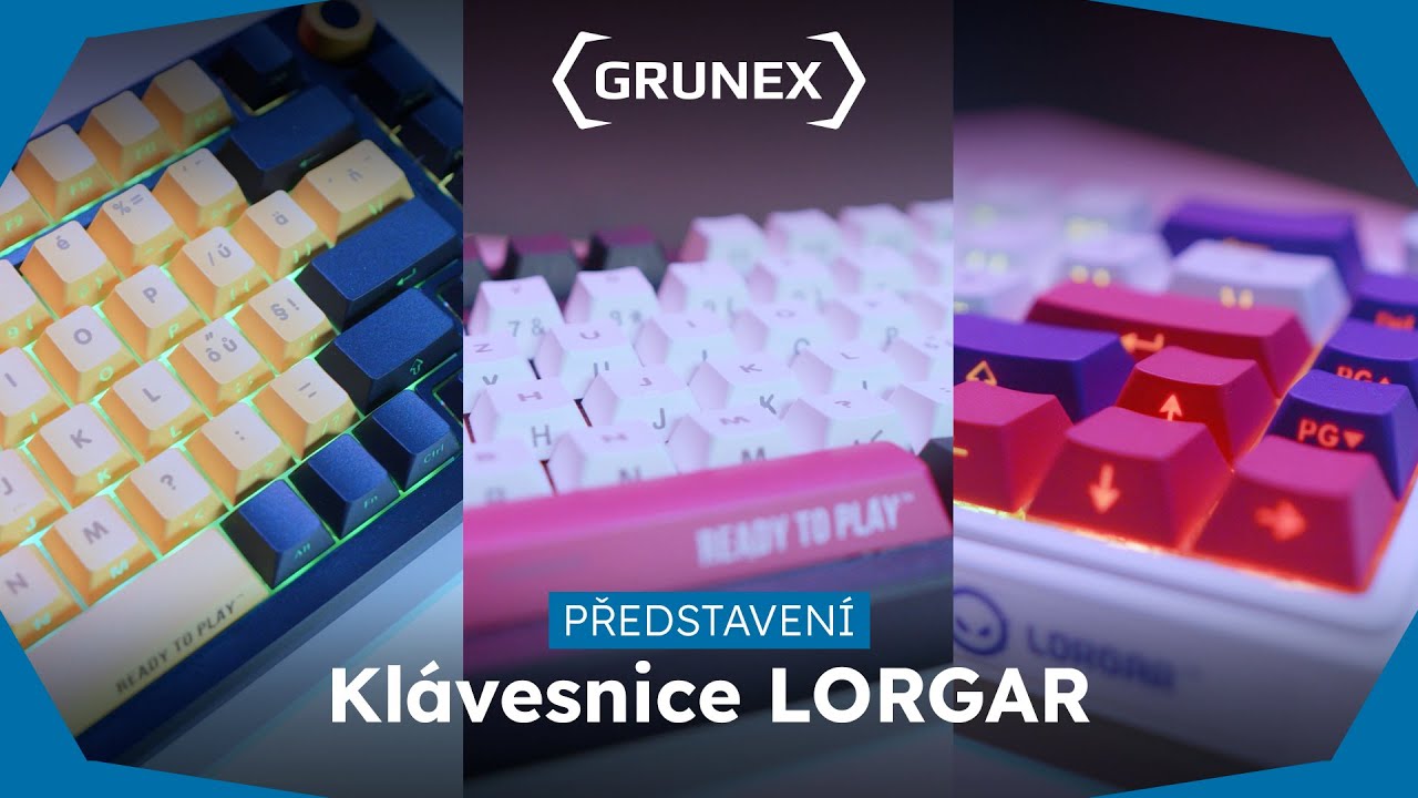 Tři hravé a skvěle vybavené mechanické klávesnice LORGAR překvapí v každém ohledu