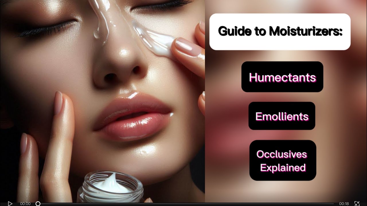 Different types of Moisturizers: Humectants, Emollients, and Occlusives Explained