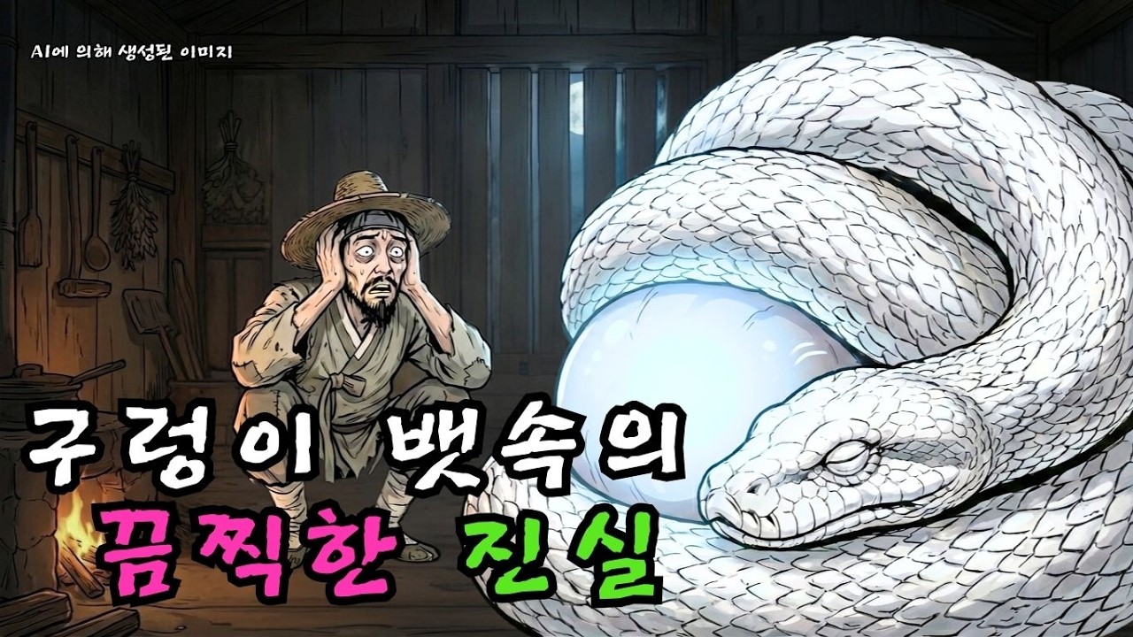 동면 중인 구렁이 배 속에서 매일 울려 퍼진 아이의 울음소리… 배를 가른 나무꾼이 목격한 충격적인 진실 | 한국 공포 야담 | 야담 | 민담  |  조선시대