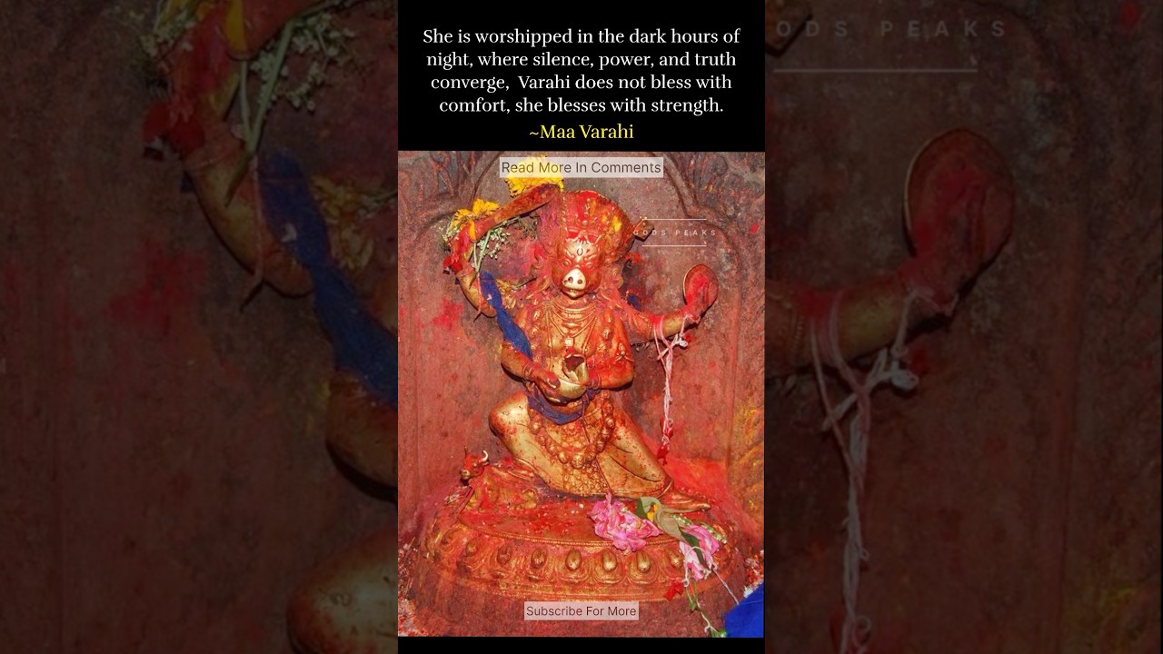 Maa Varahi The Shakti of the Shadow🔶 #varahidevi #varahi #varahitemple #youtubeshorts #shorts