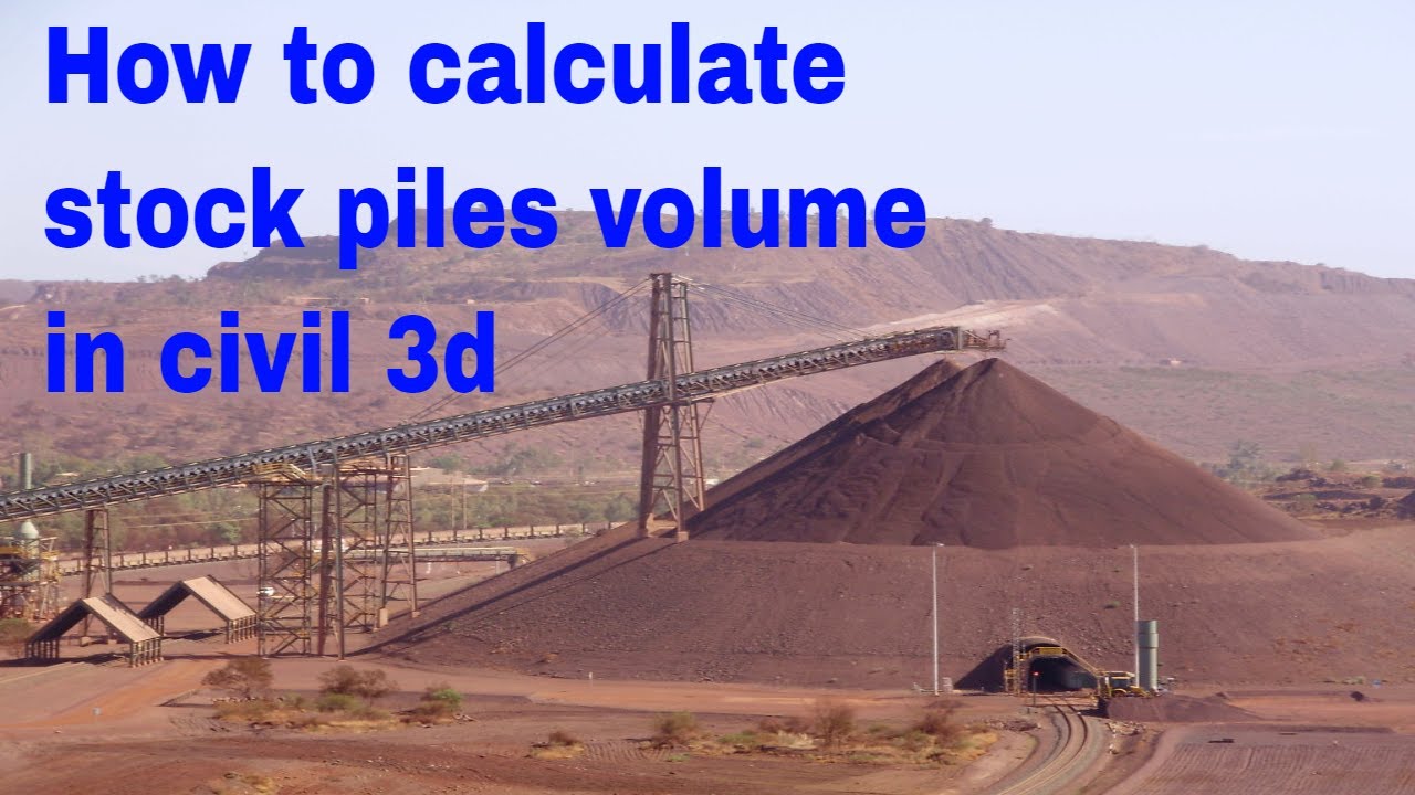 Stock pile volume calculation in civil 3d Part#1