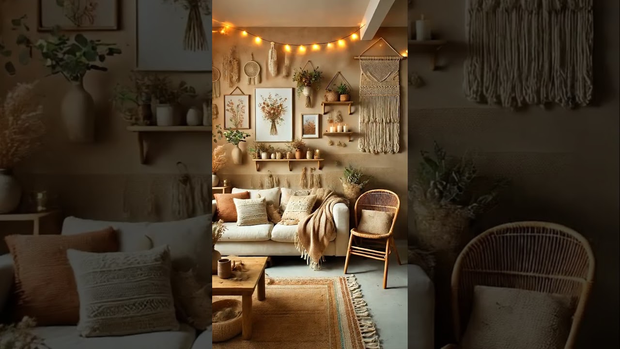 Cozy Boho Living Room Vibes 🌿 | Warm & Earthy Home Decor Inspiration