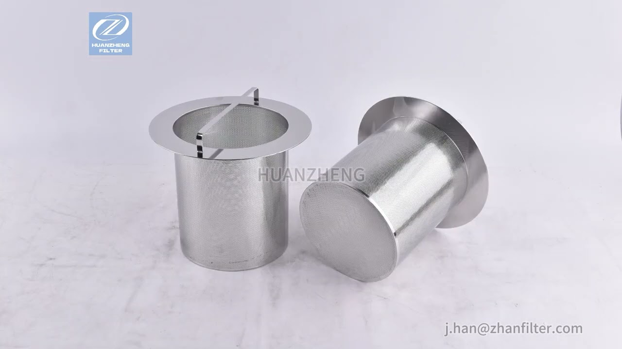 stainless steel perforated filter element used for crude filtration. #filtercartridge #waterfilter