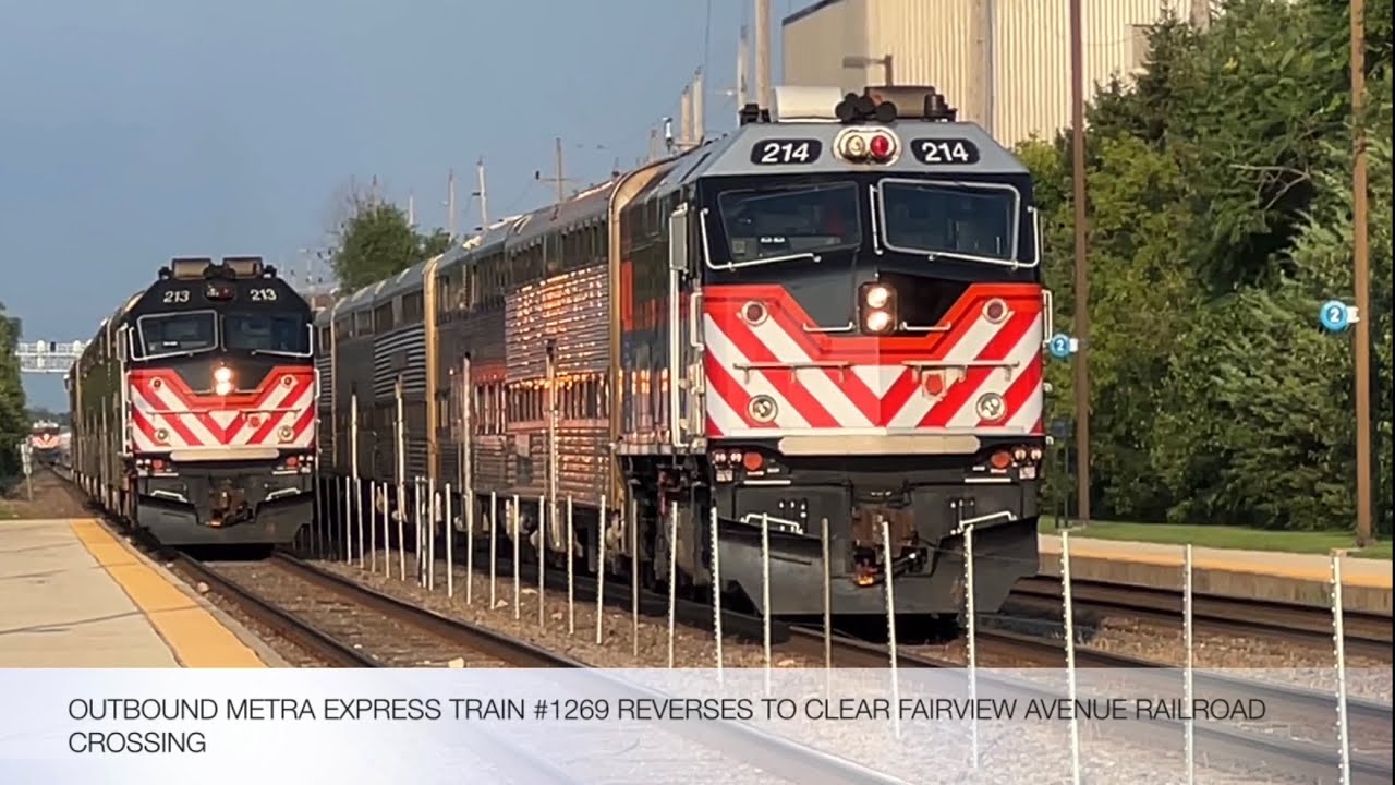 A Very Delayed Complete Metra Evening Rush Hour At Fairview Avenue On August 4, 2022