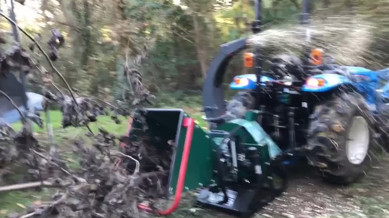 #84 LS XR3135  Cleanup with the woodland mills chipper!