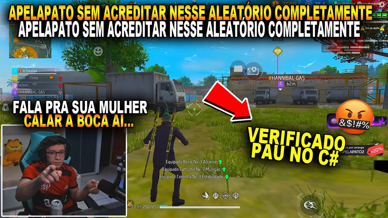 APELAPATO SEM ACREDITAR NESSE ALEATÓRIO COMPLETAMENTE LOUCO  CHINGANDO ELE SEM PARAR, MUITO PALAVRÃO