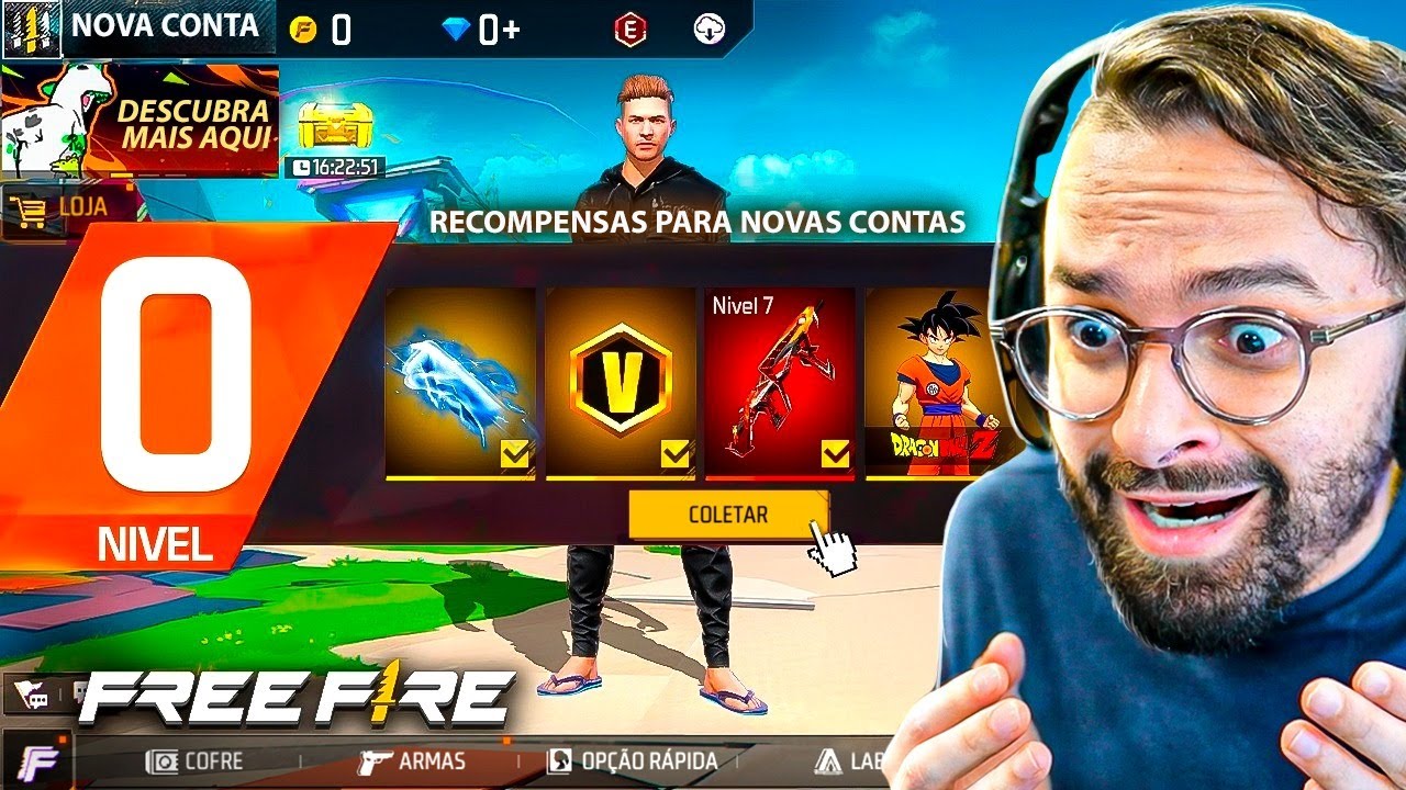 PRIMEIRA CONTA NÍVEL 1 COM SELO VERIFICADO NO FREE FIRE