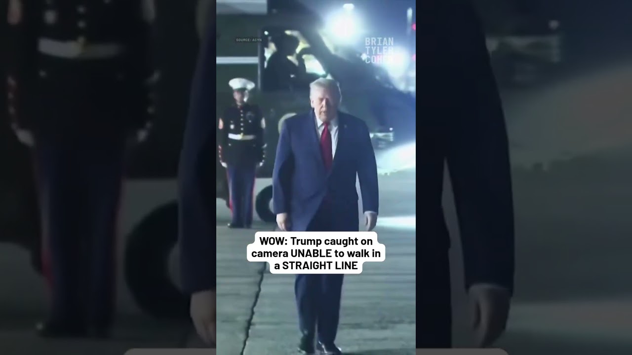 WOW: Trump caught on camera UNABLE to walk in a STRAIGHT LINE