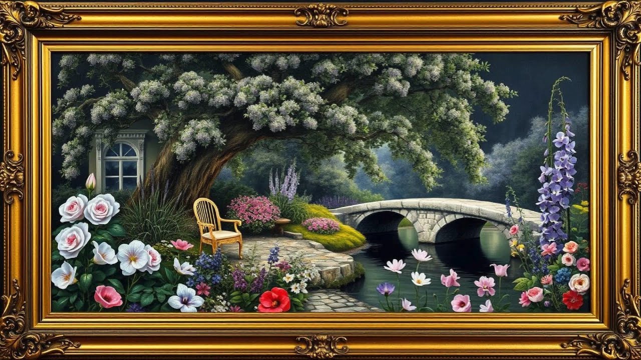 Vintage Quiet Time Mood Wallpaper Background | Ultra HD | Framed Original Digital Art