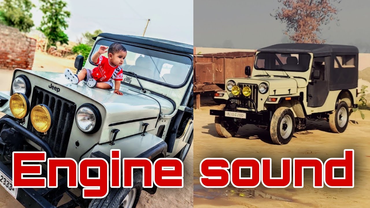 Mahindra CJ 500 di original look jeep engine sound #jeep #cj3bstuck #mahindrathar #jeeplife