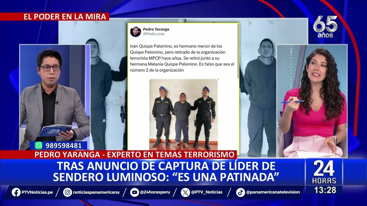 Pedro Yaranga desmiente al ministro del Interior: Iván Quispe Palomino no es “el número 2”