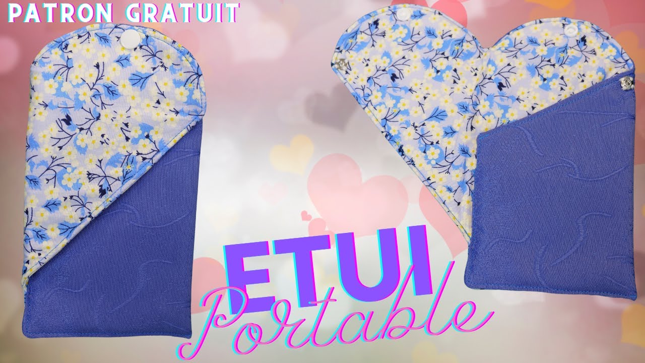 couture facile d'un Etui pour téléphone portable, avec 4 coutures seulement, patron gratuit