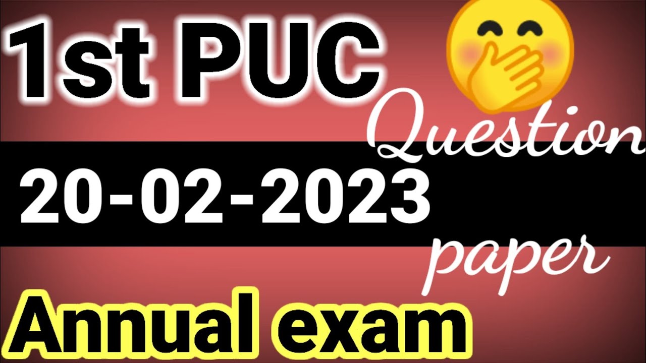 1st puc maths annual exam question paper 2023