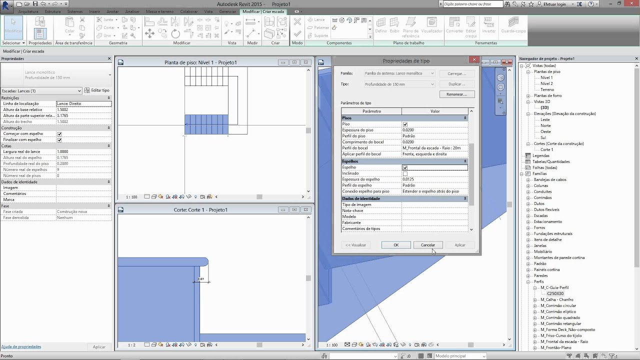 020 -  Configuração de escadas - REVIT