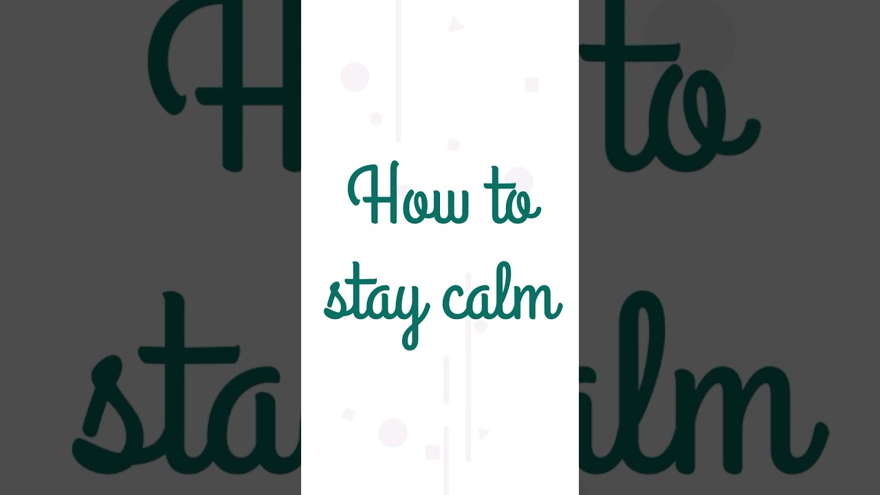 How to stay calm | 9 tips |  #anxietyhelp #beyourchange