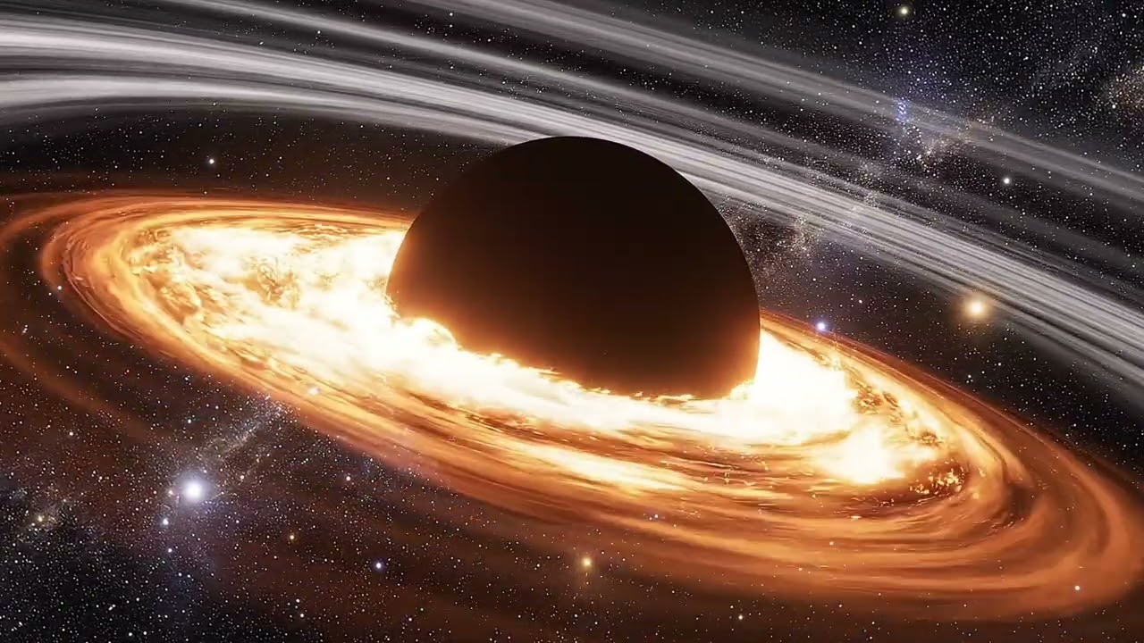 Gargantua Black Hole | 15 Minutes Deep Space Ambience • Relaxing Cosmic Visuals & Space Sounds