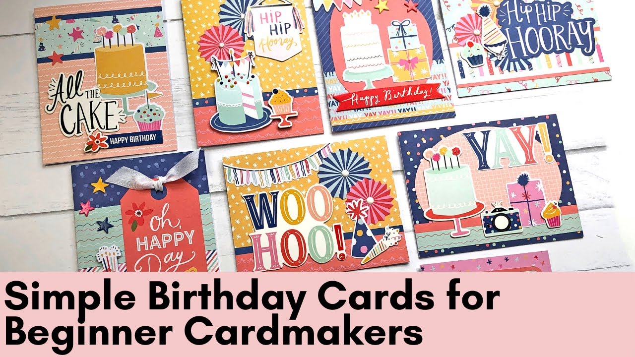 Simple and Easy Birthday Cards For Beginner Cardmakers | Simple Stories | Celebrate!