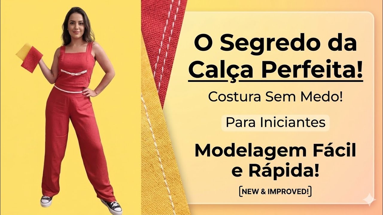 ✅️ DIY Calça Wide Leg Simples _Tutorial de costura passo a passo para iniciantes