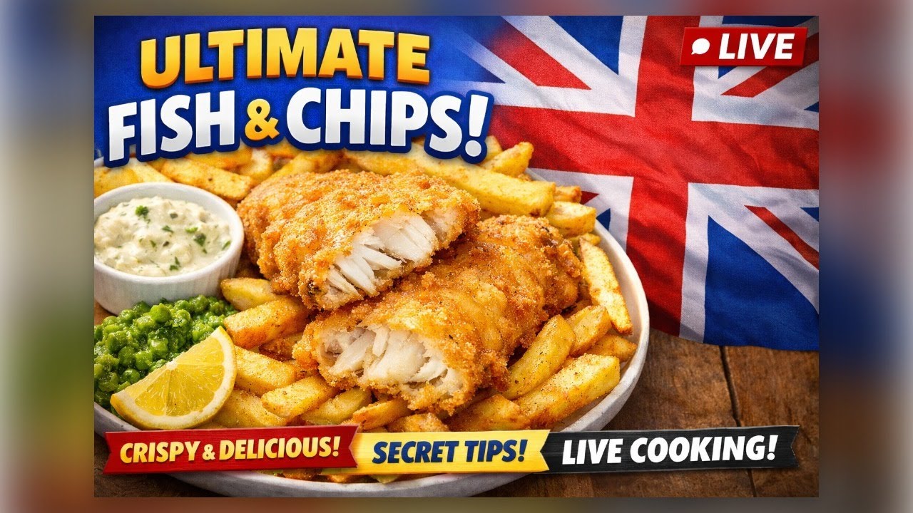 ULTIMATE Fish and Chips LIVE 🍟 | Crispy British Fish & Chips Recipe + Secrets to Perfect Batter