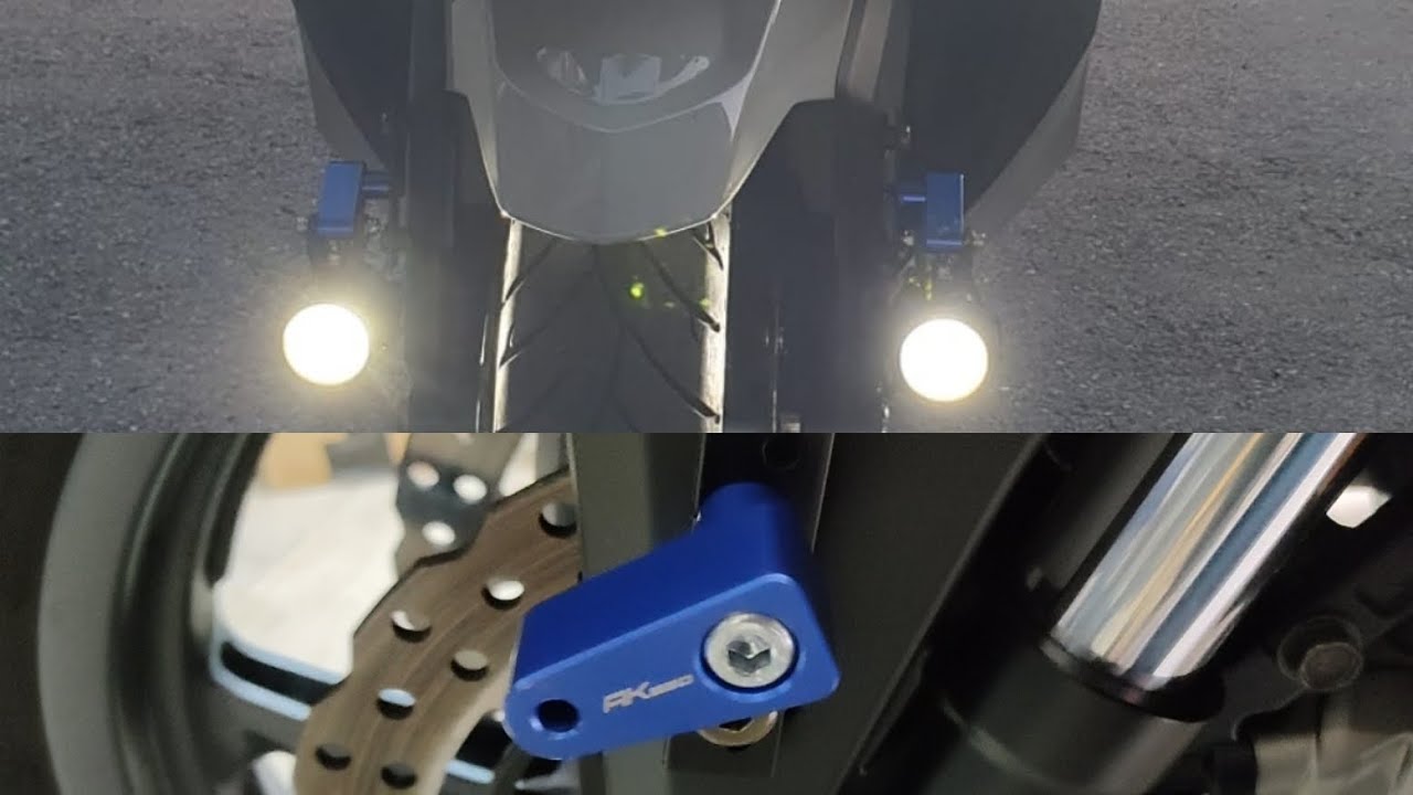 Kymco AK550, montiamo i faretti e il porta telefono + cablaggio