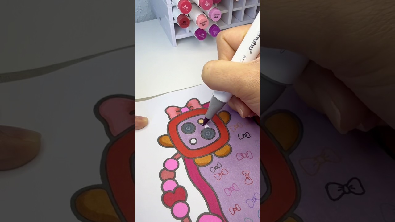 Let&lsquo;s color a cellphone #coloringbook #coloringforkids #cutevideos  #relaxingvideo