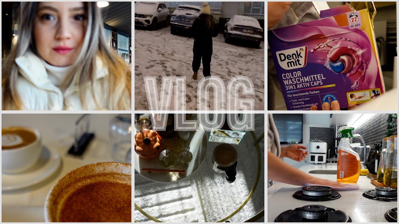 YENİ YILIN İLK GÜNÜ 🎄 HAZIRLANMA 💄 KAR YAĞDI ⛄️ SABAH RUTİNLERİ 🌸 EV İŞLER 🧺 GÜNLÜK VLOG ♥️
