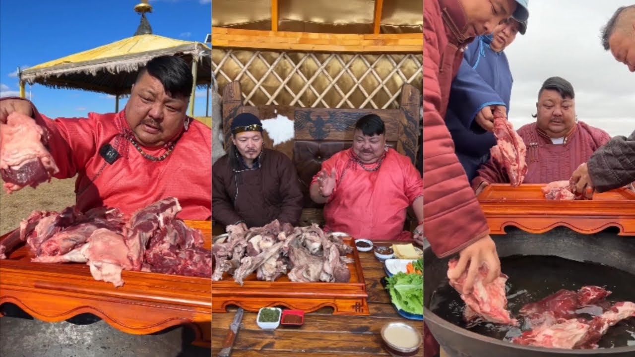 Первобытная жизнь монгольских энке на пастбище! Коллекция 25 #кемпинг #кулинария #деревня