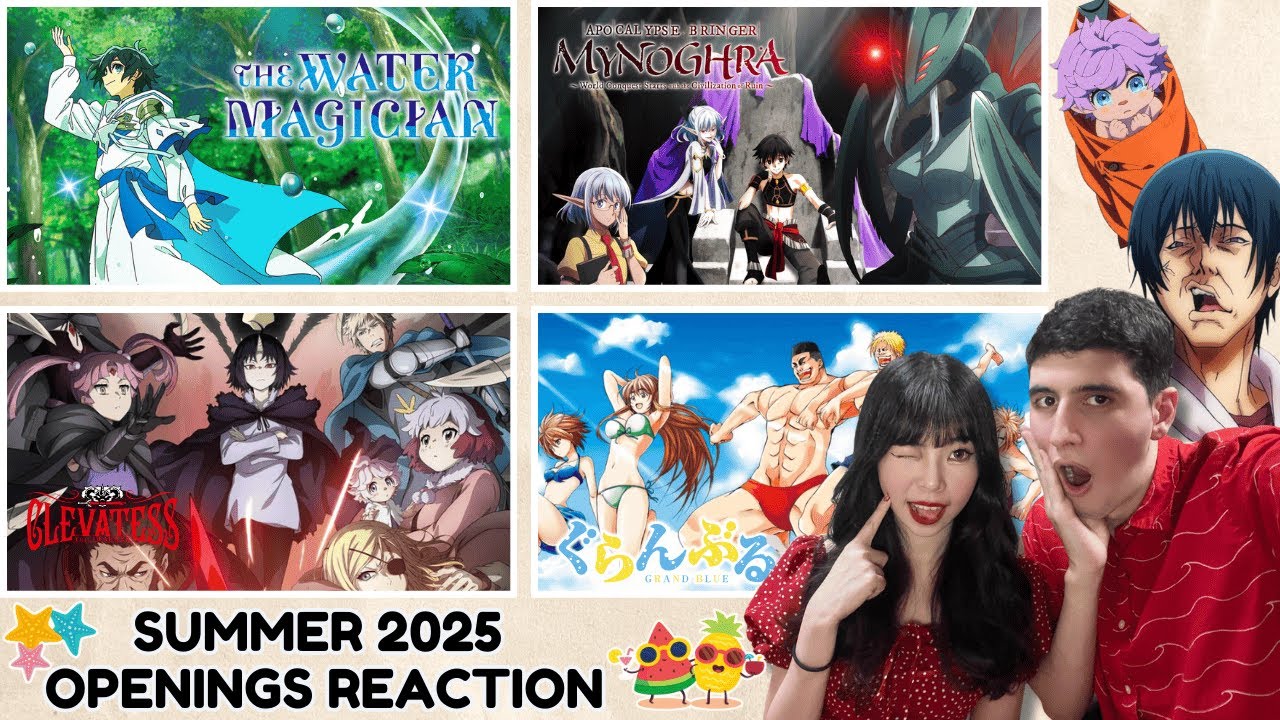 Non Anime Fan Reacts to Summer 2025 Anime Ops(Water Mage, Apocalypse Bringer, Clevatess, Grand Blue)